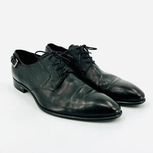 Louis Vuitton Black Epi Leather Buckle Detail Derby Dress Shoes